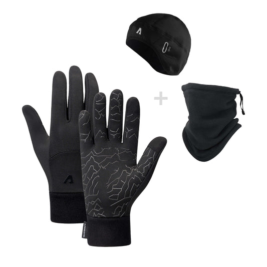 Thermo Handschuhe 2.0 + Thermomütze + Schlauchschal